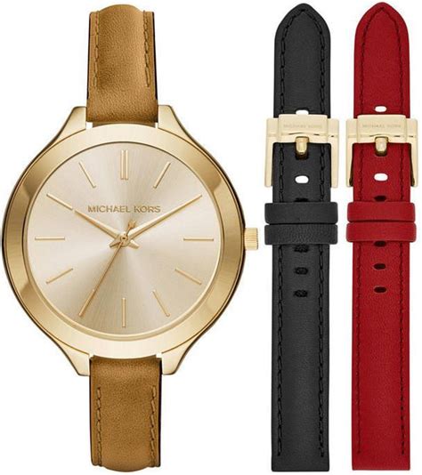 michael kors runway interchangeable watch set|Michael Kors waterproof watch.